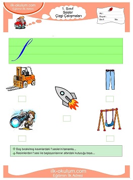 Çocuklar İçin F Sesi Çalışma Sayfaları 